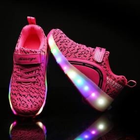 img 3 attached to Ylllu Kids LED Roller Skate Shoes with Light-up Wheel - Perfect Gift for Girls, Boys, and Children