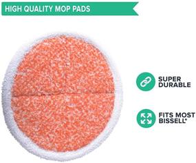 img 1 attached to 🧹 High-Quality Replacement Mop Pads for Bis-Sell Spinwave 2039A 2124 - Complete Hard Floor Mop Pads Kit (2 Soft Pads, 2 Scrubby Pads, 2 Heavy Scrub Pads)