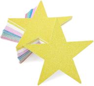 ✨ bulletin board decorations: glitter star cutouts, ideal for crafts, classrooms (6 vibrant colors, pack of 60) logo