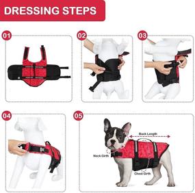 img 2 attached to High Visible Reflective Floatation Swimming Swimsuit Dogs in Apparel & Accessories