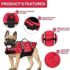 img 3 attached to High Visible Reflective Floatation Swimming Swimsuit Dogs in Apparel & Accessories