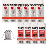 🔥 zippo lighter replacement bundle: 6 flint dispensers (36 flints), 4 wicks, and pouch - 10 value pack by kkbestpack logo