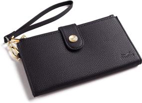 img 4 attached to Womens Luxury Blocking Bifold Saffiano