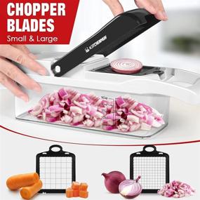 img 3 attached to 15 in 1 Multifunctional Vegetable Chopper: Onion Chopper, Spiralizer Slicer, Mandoline - with Container for Easy Cutting & Dicing of Vegetables and Fruits