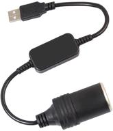 5v usb в 12v автомобильный прикуриватель адаптер – идеально подходит для видеорегистратора, дашкама, gps (8 вт и ниже), 1,2 м / 47,24 дюйма. логотип