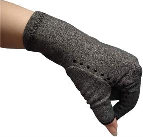 img 3 attached to 🧤 Fingerless Compression Arthritis Gloves with Grip for Effective Arthritis Relief