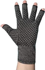 img 2 attached to 🧤 Fingerless Compression Arthritis Gloves with Grip for Effective Arthritis Relief