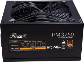 img 2 attached to 💪 Блок питания для игрового компьютера Rosewill PMG750: 750 Вт, Полностью модульный, 80 Plus Gold, Готов к процессорам Intel 4-го поколения, Совместим с технологиями SLI и Crossfire.