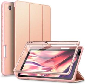 img 4 attached to 📱 SURITCH Case: Samsung Galaxy Tab S6 Lite 10.4" - Full Body Smart Cover with Screen Protector, Pencil Holder, and Trifold Stand - Rose Gold