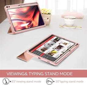 img 1 attached to 📱 SURITCH Case: Samsung Galaxy Tab S6 Lite 10.4" - Full Body Smart Cover with Screen Protector, Pencil Holder, and Trifold Stand - Rose Gold