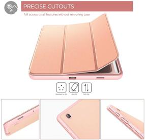 img 2 attached to 📱 SURITCH Case: Samsung Galaxy Tab S6 Lite 10.4" - Full Body Smart Cover with Screen Protector, Pencil Holder, and Trifold Stand - Rose Gold