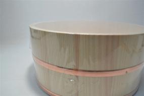 img 2 attached to 🛁 Japanese Hinoki Oke Pure Wood Bathtub Bucket - Expertly Crafted in Japan