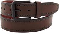 faux leather belt 1 5 wide logo