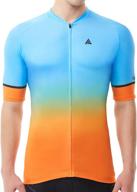 hikenture men's cycling jersey: quick dry short sleeve bike shirts with 3 rear pockets and full zip - perfect for mountain and road biking logo