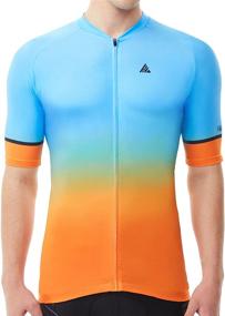 img 4 attached to Hikenture Men's Cycling Jersey: Quick Dry Short Sleeve Bike Shirts with 3 Rear Pockets and Full Zip - Perfect for Mountain and Road Biking