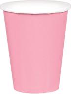 amscan pink disposable paper cups logo