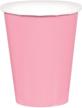 amscan pink disposable paper cups logo