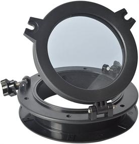 img 2 attached to Заменяющий округлый иллюминатор для лодки или яхты Amarine Made, диаметр 10 дюймов, изготовлен из АБС-пластика и закаленного стекла - морского типа, предназначен для установки на лодках, яхтах или рекреационных автомобилях (белый/черный).