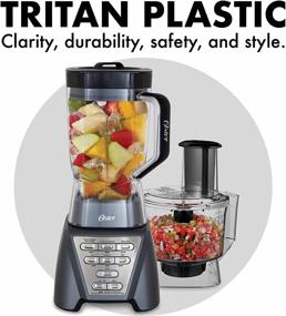 img 3 attached to 🔥 Powerful Oster Pro 1200 Blender with Professional Tritan Jar and Food Processor Attachment in Metallic Grey: A Perfect Multifunctional Kitchen Appliance