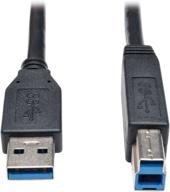 🔌 tripp lite u322-015-bk usb 3.0 superspeed device cable (ab m/m) black, 15-ft: fast and reliable connection for your usb devices logo