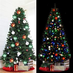 img 2 attached to 🎄 Christmas Ball Ornaments Lights Decoration - 28ft 25 Bulb Christmas String Lights for Indoor and Outdoor Use - Christmas Tree Fairy Lights - Expandable Wire Lights for Christmas Halloween Holiday Party