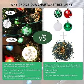 img 1 attached to 🎄 Christmas Ball Ornaments Lights Decoration - 28ft 25 Bulb Christmas String Lights for Indoor and Outdoor Use - Christmas Tree Fairy Lights - Expandable Wire Lights for Christmas Halloween Holiday Party