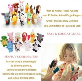 img 3 attached to 🐻 Plush Animal Finger Puppets: Fun and Interactive Toys for Kids