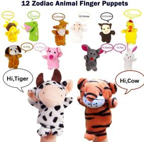img 1 attached to 🐻 Plush Animal Finger Puppets: Fun and Interactive Toys for Kids