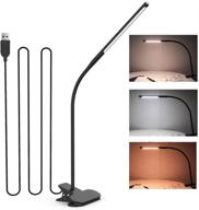 💡 efficient mdldjsm clip-on led desk lamp with adjustable brightness and 3 color temperature modes (metal) логотип