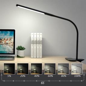 img 2 attached to 💡 Efficient MDLDJSM Clip-on LED Desk Lamp with Adjustable Brightness and 3 Color Temperature Modes (Metal)