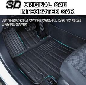 img 3 attached to 🚗 Aiqiying RAV4 Floor Mats - Compatible with 2019-2021 Toyota RAV4, All-Weather Guard, 3D Modeling, Durable & Flexible TPE, Front & Rear 2 Rows, Custom Fit, Non-Hybrid Models