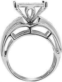 img 3 attached to Splendid Sterling Silver Diamond Women's Engagement Jewelry: Adding Elegance to Women's Style