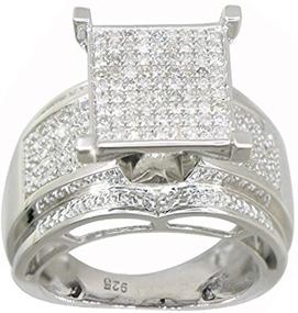 img 4 attached to Splendid Sterling Silver Diamond Women's Engagement Jewelry: Adding Elegance to Women's Style