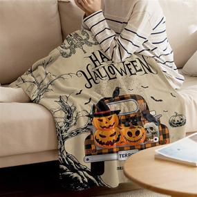 img 2 attached to Halloween Blanket Pumpkins Lantern Lightweight
