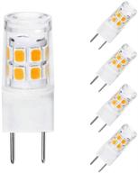 🔆 g8 led bulb 3w, wb25x10019 halogen bulb 20w replacement for ge microwave oven light, t4 jcd type g8 bi-pin base, 120v, warm white 3000k, pack of 4 logo