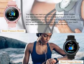 img 2 attached to 🌸 feifuns Smart Watch: Full HD Touchscreen Fitness Tracker with Oxygen Saturation & Heart Rate Monitor, Sleep Tracking, Waterproof Smartwatch for Women and Men (Pink)