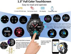 img 1 attached to 🌸 feifuns Smart Watch: Full HD Touchscreen Fitness Tracker with Oxygen Saturation & Heart Rate Monitor, Sleep Tracking, Waterproof Smartwatch for Women and Men (Pink)