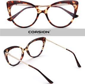 img 2 attached to COASION Blocking Glasses Eyeglasses Tortoise