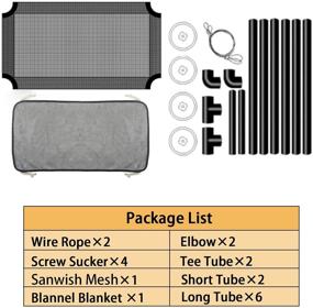 img 1 attached to 🐱 Cat Window Perch - Dagood Durable Black Sandwich Fabric Hammock for Cats, Resting Seat with Strong Suction Cups - Gray Fleece Blanket - Weighted up to 30lb for Larger Felines