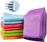 🧼 8-pack fish scale microfiber cleaning cloths - streak-free polishing cloths for mirrors, size: 11.8"x 15.7 logo