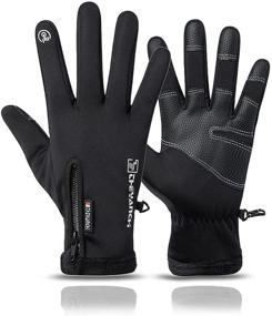 img 4 attached to 🧤 Водонепроницаемые термальные аксессуары для перчаток и варежек для мужчин Weitars Cycling с сенсорным экраном