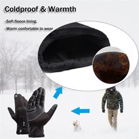 img 2 attached to 🧤 Weitars Waterproof Thermal Cycling Men's Touchscreen Accessories for Gloves & Mittens