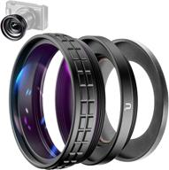 📷 ulanzi zv-1 camera wide angle/macro lens attachment - creative 2 in 1 extra lens with 52mm diameter, strong adhesive-back adapter ring mount (compatible with sony zv-1), wl-1 logo