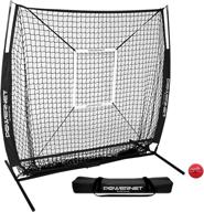 ⚾️ powernet 5x5 training net + strike zone + weighted ball bundle - baseball softball coaching aid for pitching drills. compact, lightweight & ultra portable. team color option. логотип