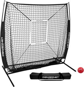 img 4 attached to ⚾️ PowerNet 5x5 Training Net + Strike Zone + Weighted Ball Bundle - Baseball Softball Coaching Aid for Pitching Drills. Compact, Lightweight & Ultra Portable. Team Color Option.