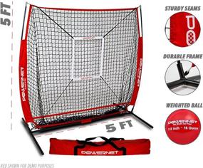 img 2 attached to ⚾️ PowerNet 5x5 Training Net + Strike Zone + Weighted Ball Bundle - Baseball Softball Coaching Aid for Pitching Drills. Compact, Lightweight & Ultra Portable. Team Color Option.