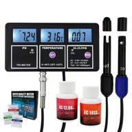 🌊 ultimate 5-in-1 water quality test meter for ph, ec, cf, tds, temperature - backlight, wall-mountable, rechargeable - ideal for aquariums, hydroponics, pools, fish tanks, ponds, and drinking water logo