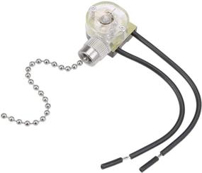 img 3 attached to 💡 ZE-109 Nickel Pull Chain Switch: On-Off Speed Control for Ceiling Fan Light, Compatible with Lamps and Wall Lights