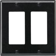 🏢 leviton r04-80409-00e: sleek and sturdy double gang wall plate for enhanced aesthetics and functionality logo