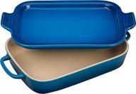 enhance your dining experience with the creuset stoneware rectangular platter marseille logo